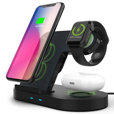 Hypercel 3-in-1 Wireless Charging Dock in Black, , large