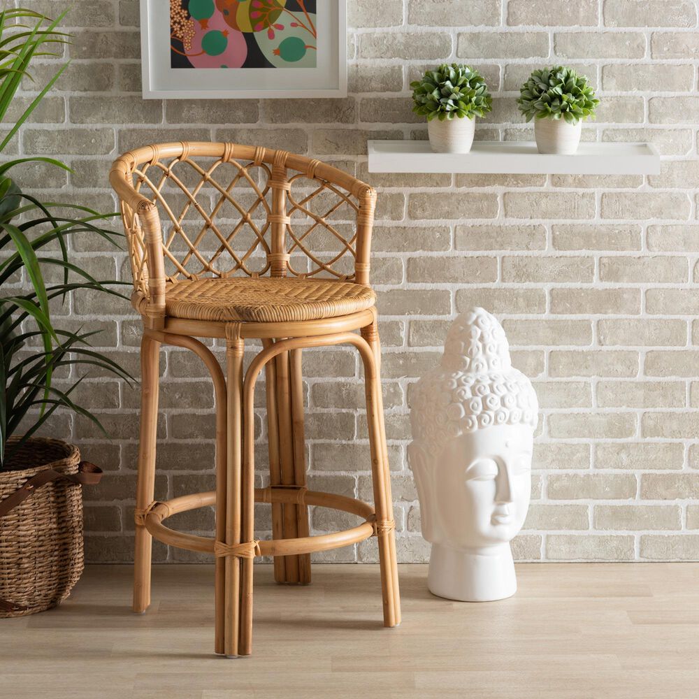 Baxton Studio Orchard Counter Stool in Natural Brown, , large