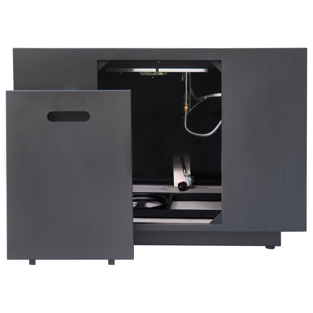 Hearth and Haven 33&quot; Square Iron Fire Pit in Dark Grey, , large