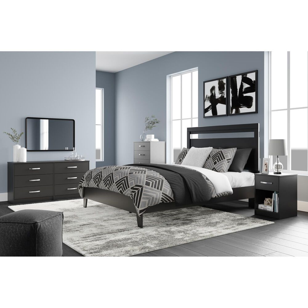 Ashley Finch 6-Drawer Dresser in Black, , large