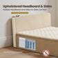 HOMLUX Plush Queen Mattress with Beige Headboard, , large