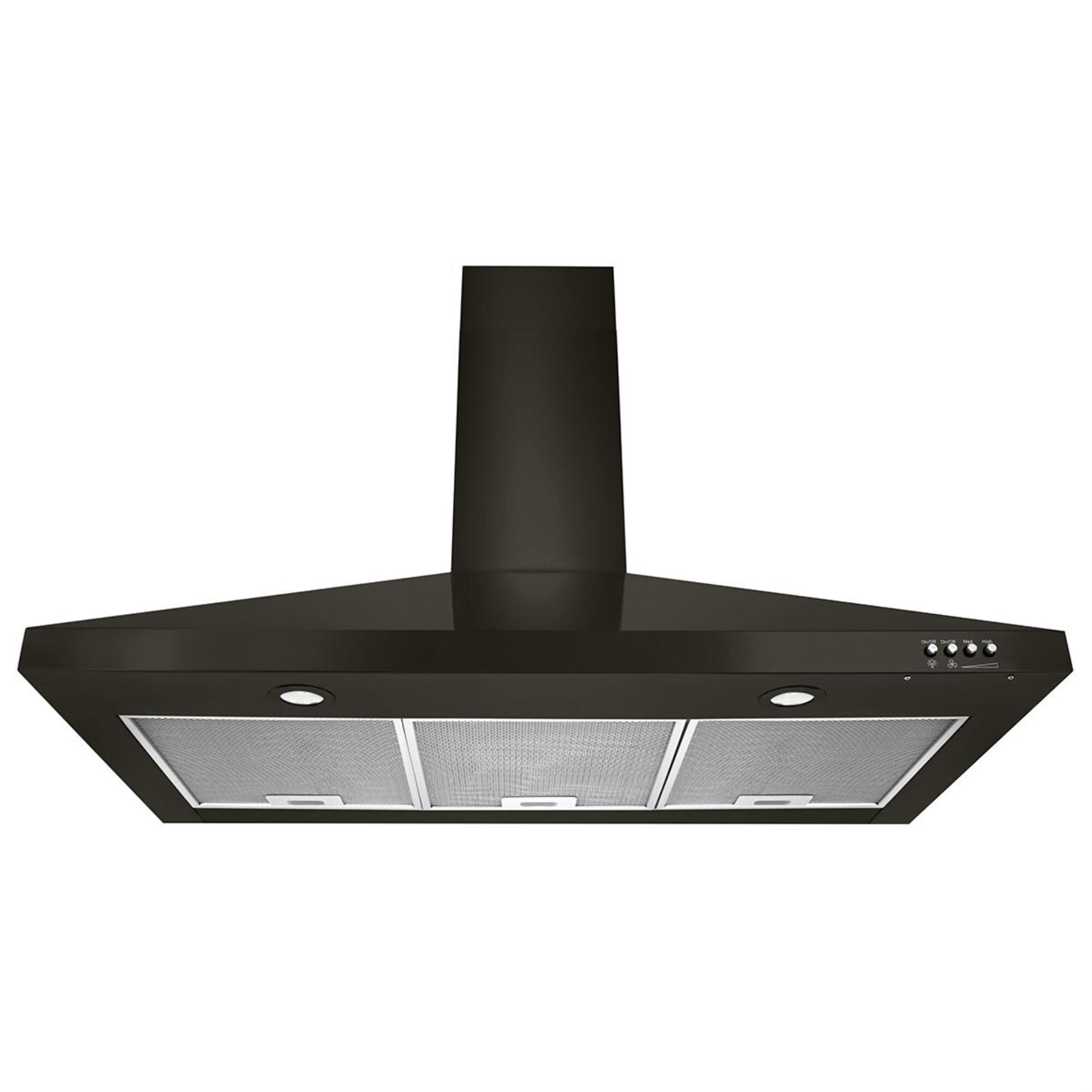 Whirlpool black stainless steel range hood sale