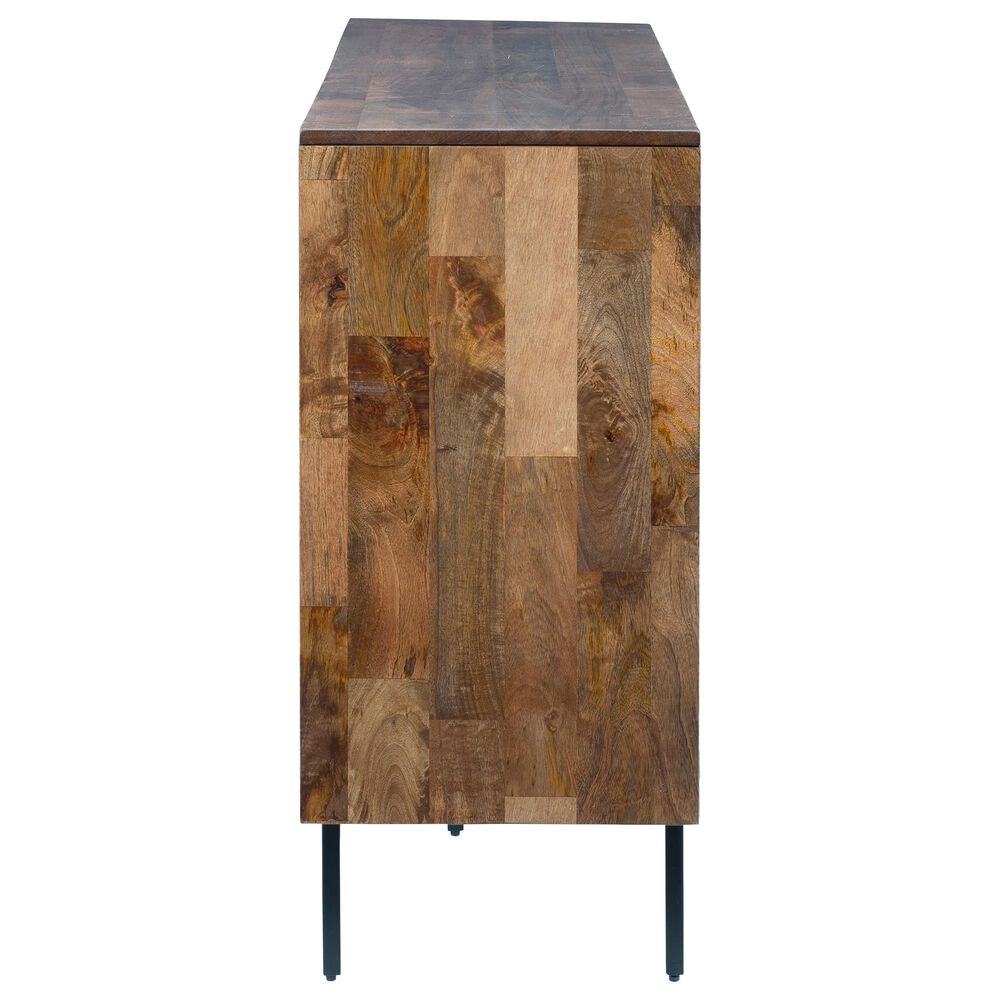 Signature Design by Ashley Prattville 4-Door Credenza in Light Brown and Dark Gray, , large