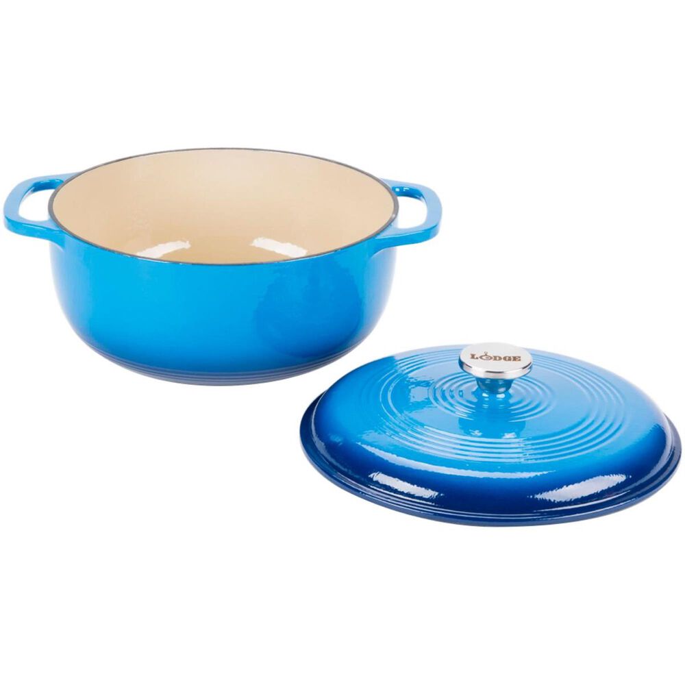 Lodge 6 Quart Enameled Dutch Oven in Blue, , large
