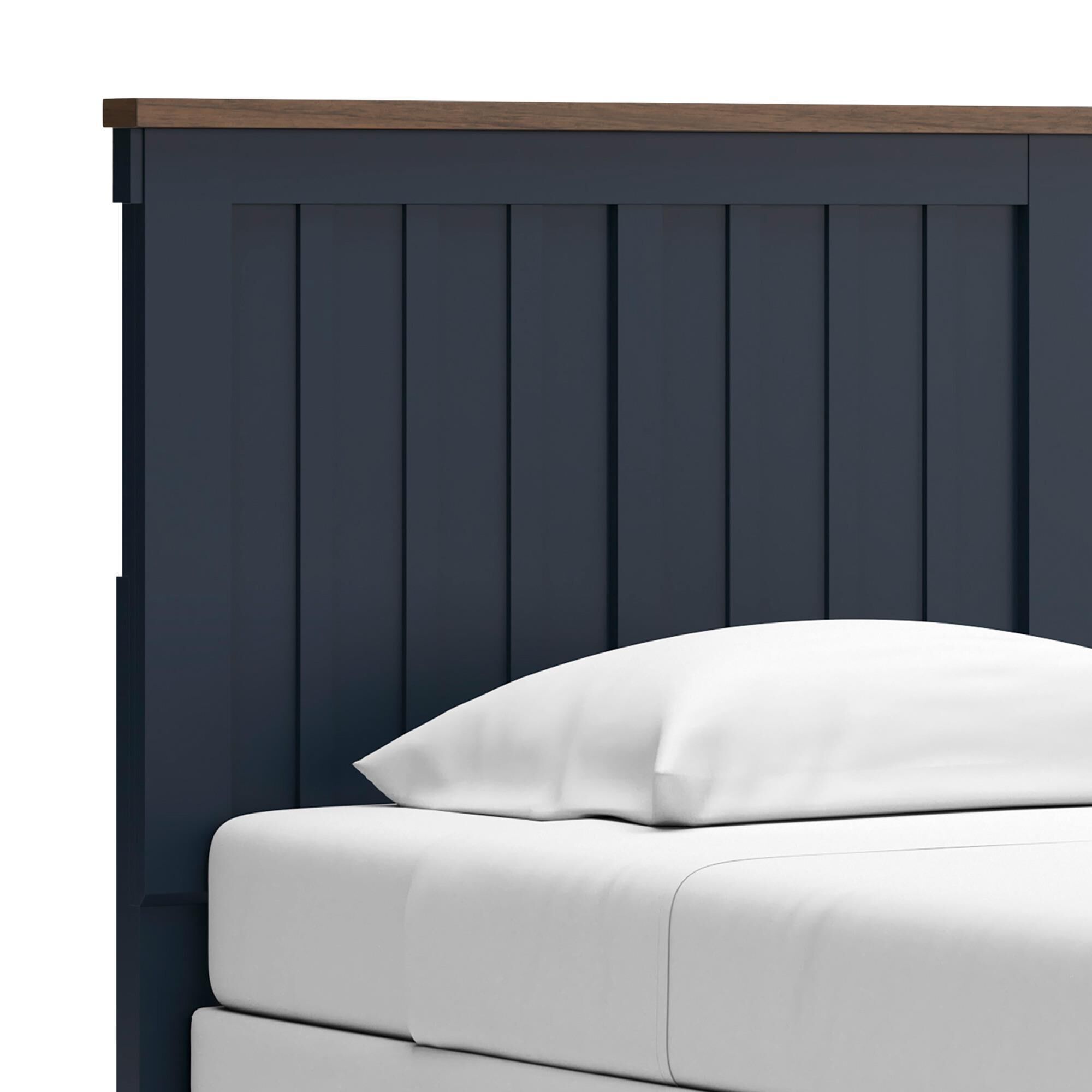 Ashley Landocken Twin Panel Bed in Brown and Blue