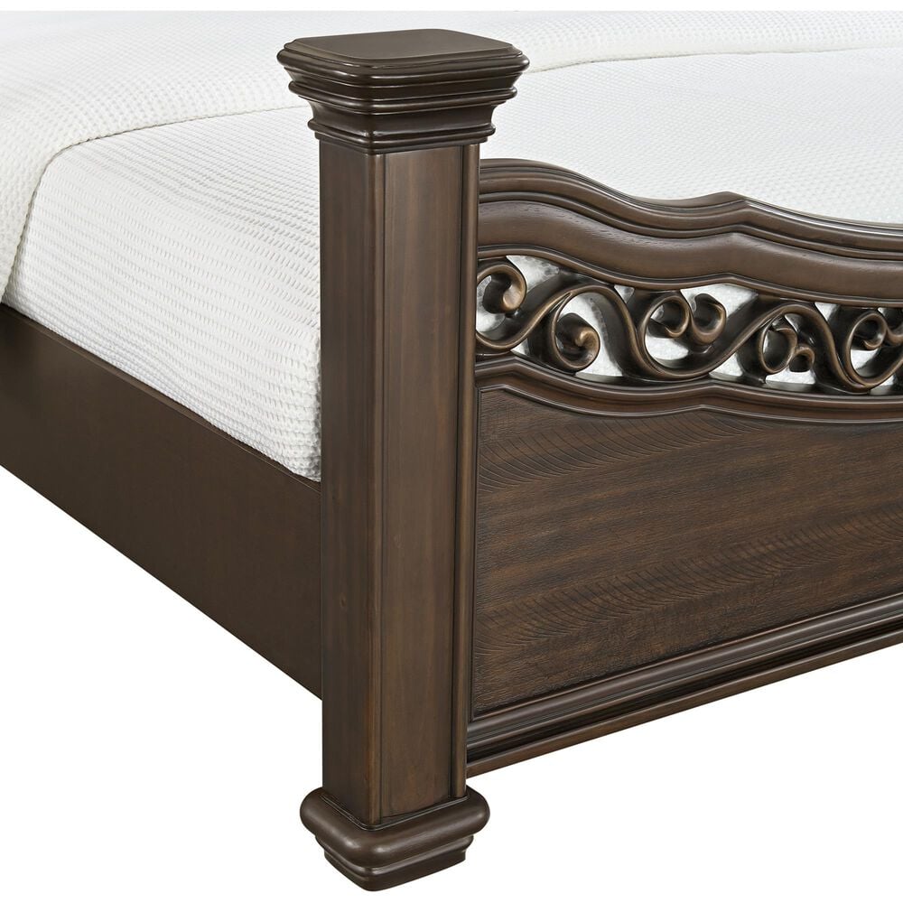 Mayberry Hill Brunswick Queen Poster Bed in Mahogany, , large