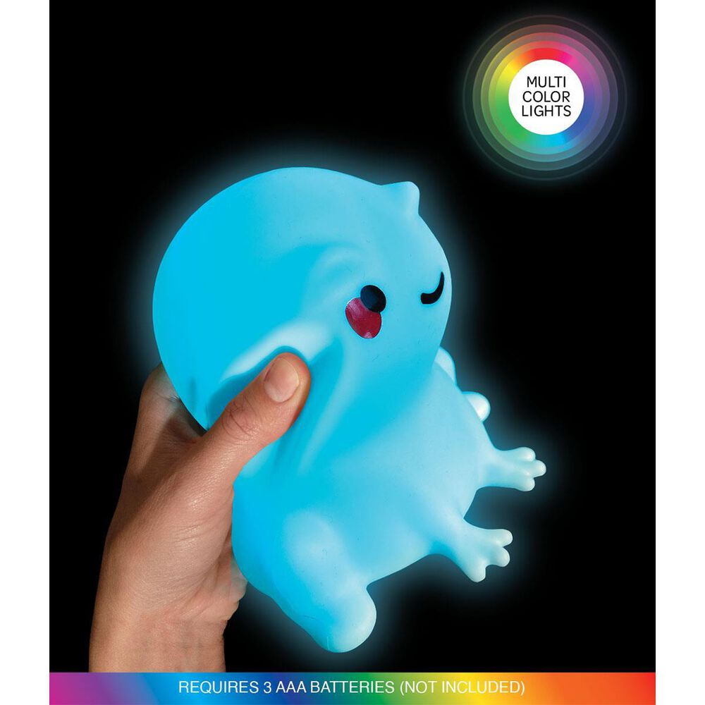 InnoVibe Color-Changing Squishy Frog RGB Touch Night Light, , large