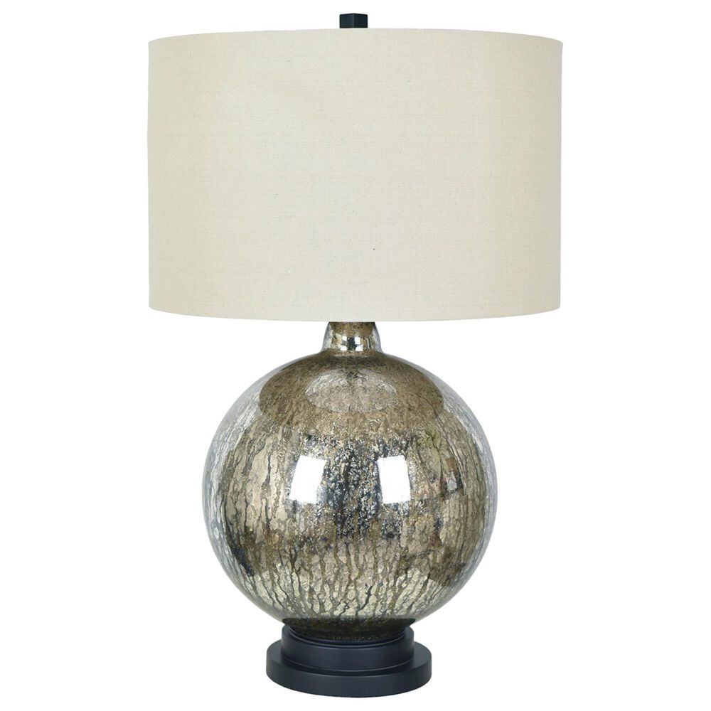 Crestview Collection Dawkins Table Lamp in Black and Antique Mercury, , large