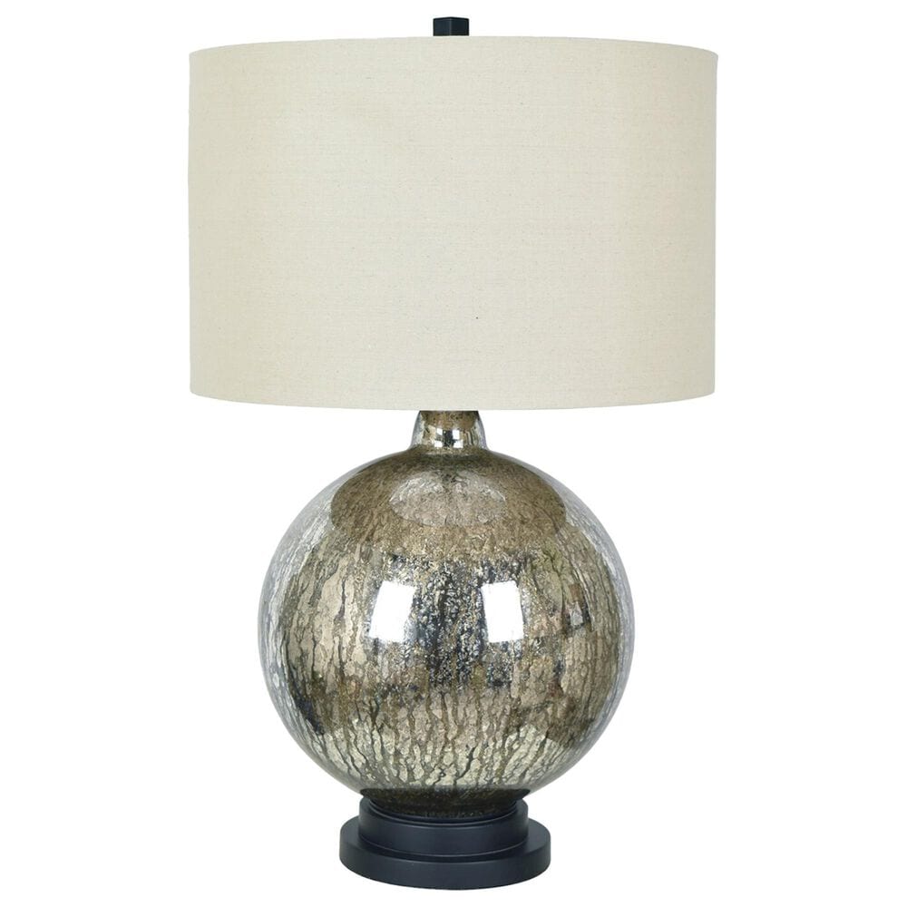 Crestview Collection Dawkins Table Lamp in Black and Antique Mercury, , large