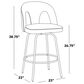 LumiSource Ava Swivel Counter Stool with Espresso Velvet Upholstery in Gold (Set of 2), , large