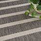 Nourison Positano POS03 Charcoal and Ivory 9" x 12" Indoor/Outdoor Area Rug, , large