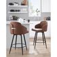 Lumisource Dahlia 26" Swivel Counter Stool in Camel (Set of 2), , large
