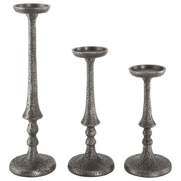 Ashley Eravell 3-Piece Candle Holder Set in Antiqued Pewter, , large