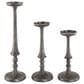 Ashley Eravell 3-Piece Candle Holder Set in Antiqued Pewter, , large