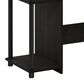 HOMLUX 38" Computer Desk with Dual Open Side Shelves in Espresso and Black, , large