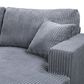 Jennifer Taylor Home Goliath Oversized Double Chaise Lounge Sofa Bed in Carbon Gray, , large