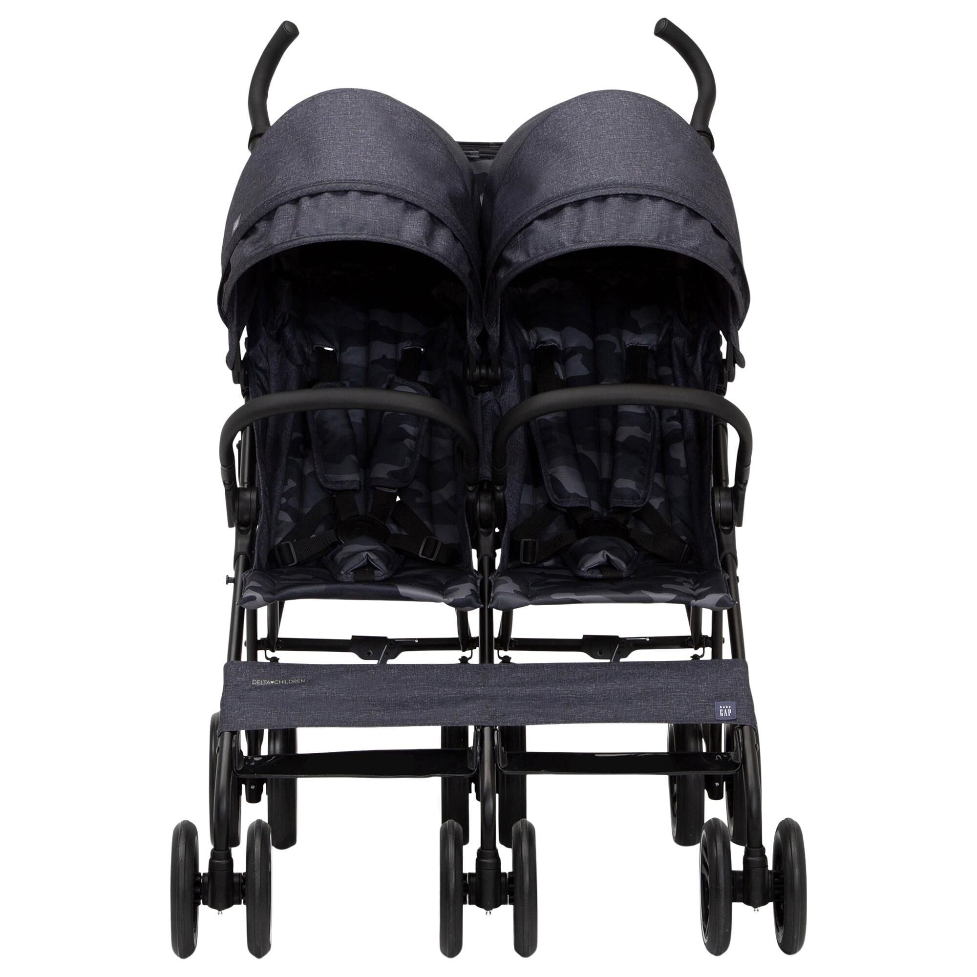 Delta Classic Side By Side Double Stroller in Black Camo NFM