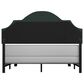 Richlands Furniture Cynthia Queen Panel Bed with Green Upholstery in Black, , large