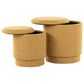 Lumisource Marla 2-Piece Upholstered Ottoman Set in Yellow, , large