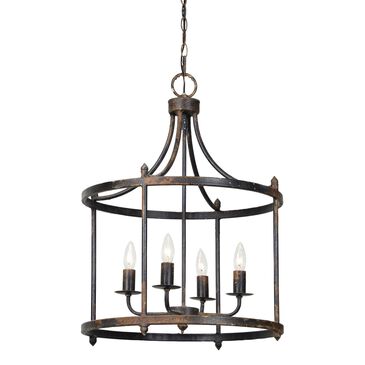 Southern Lighting Arlington 4-Light Chandelier in Distressed Black, , large