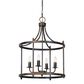 Southern Lighting Arlington 4-Light Chandelier in Distressed Black, , large