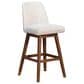 Blue River Amalie Swivel Barstool Stool with Beige Cushion in Brown Oak, , large