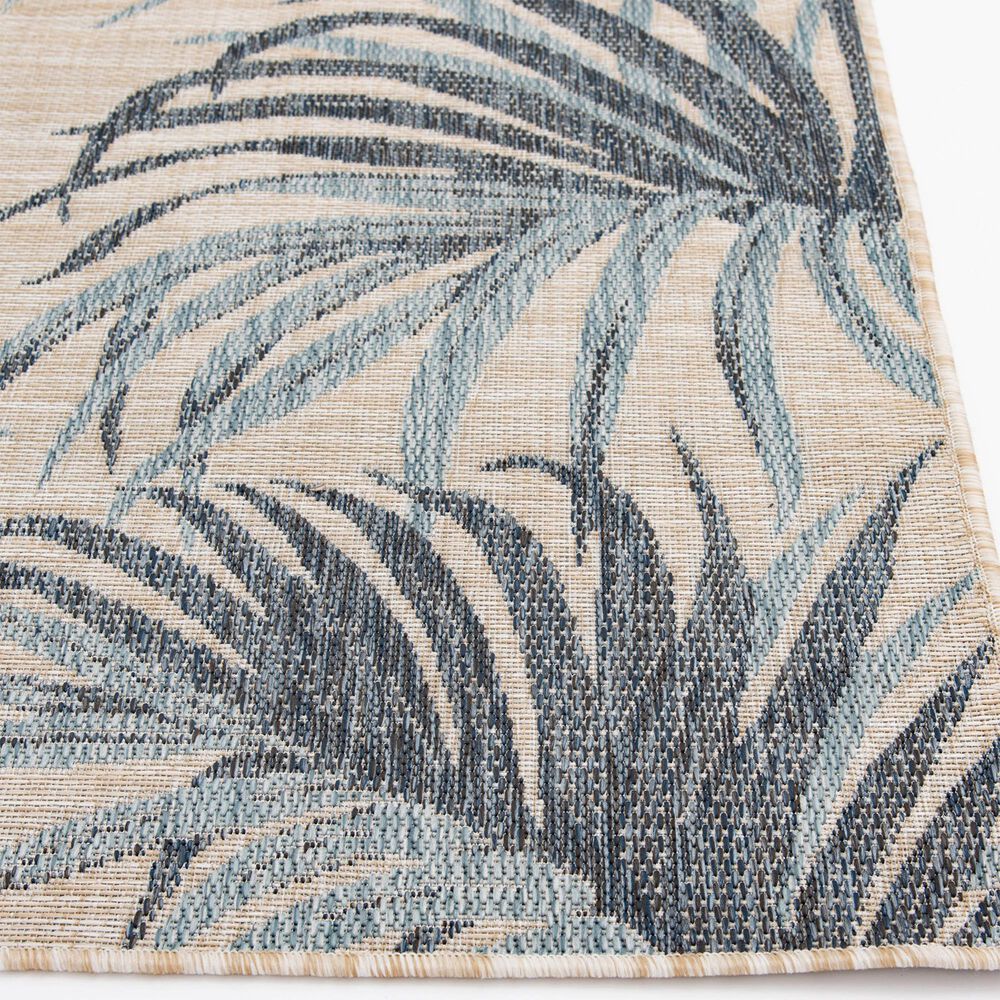 Central Oriental Melbourne Dalan 5&#39; x 7&#39; Vanilla and Lagoon Area Rug, , large