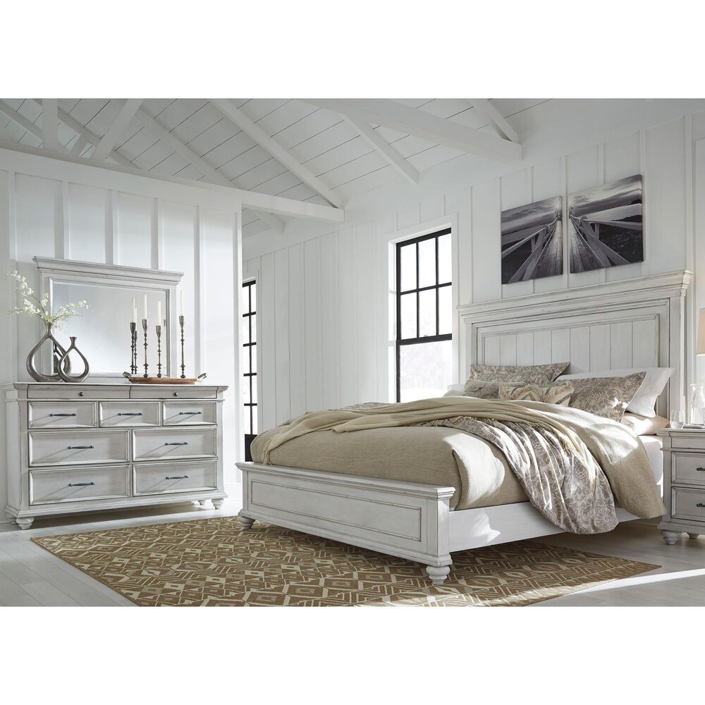 Ashley Kanwyn 3 Piece King Bedroom Set in Whitewash, , large