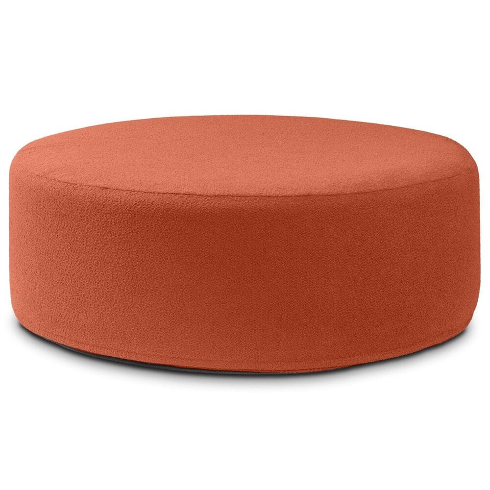 Jaxx Candler Round Ottoman in Terra Cotta, , large