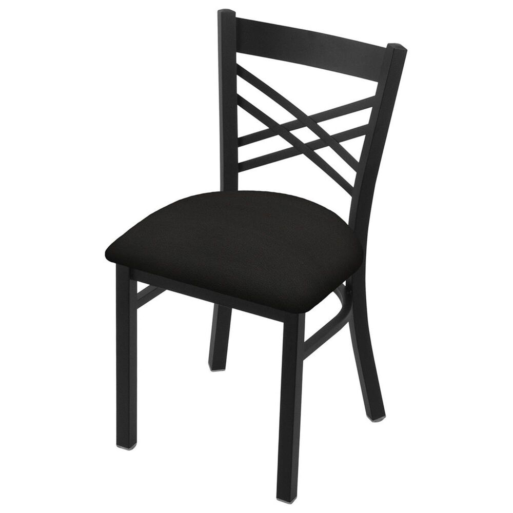 Holland Bar Stool 620 Catalina 18" Chair with Black Wrinkle and Canter Espresso Seat, , large