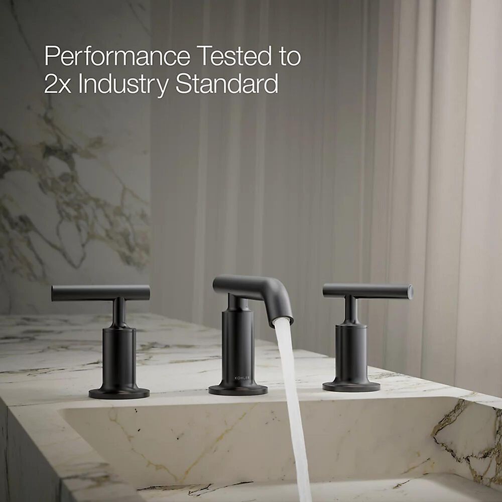 Kohler Purist Widespread Bathroom Sink Faucet in Matte Black, , large