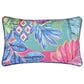 J. Queen Bold Hanalei 12" x 20" Lumbar Pillow in Aqua, Orange, Pink, and Blue, , large