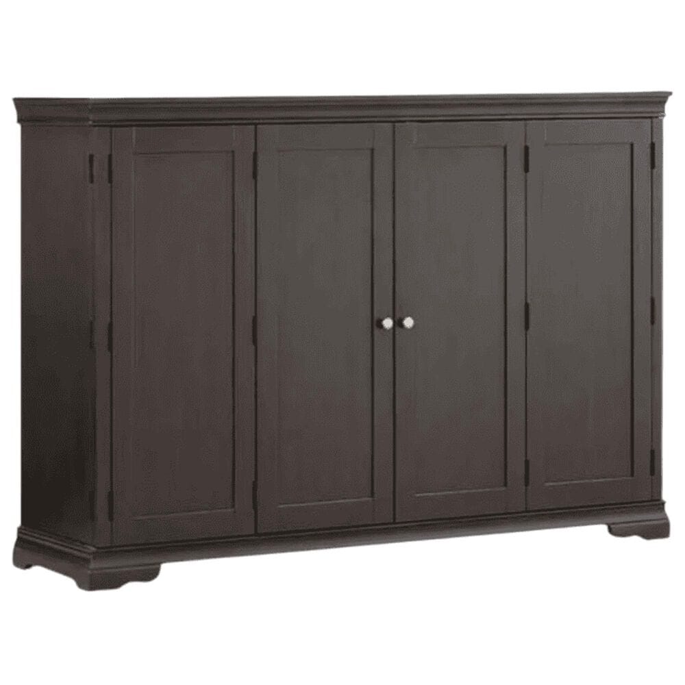 New Day Furniture Sebastian Full Murphy Cabinet Bed with Mattress in Espresso, , large