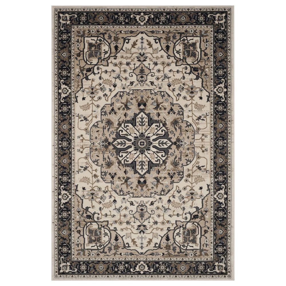 Safavieh Lyndhurst LNH334 6" x 9" Cream and Navy Area Rug, , large