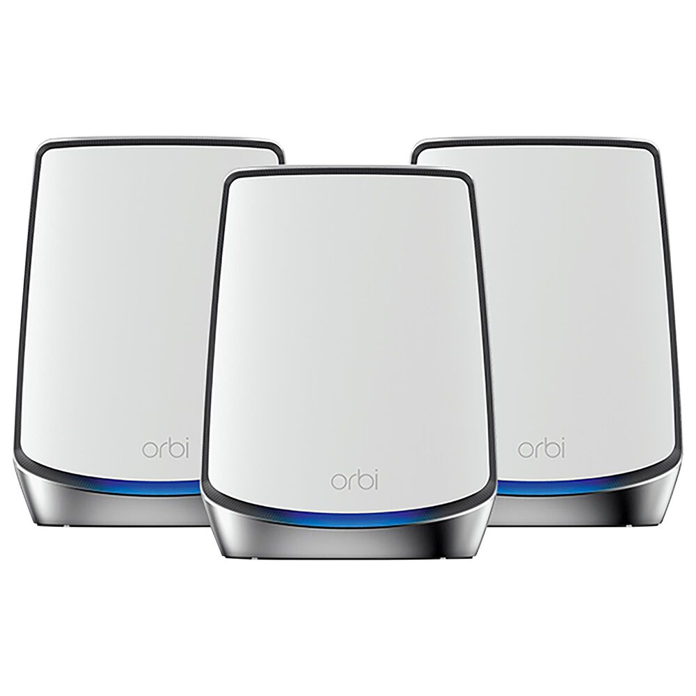 NETGEAR Orbi Tri-Band WiFi 6 Mesh System, 6Gbps, Router + 2 Satellites in  White