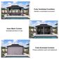 HOMLUX 10" x 12" Outdoor Hardtop Gazebo with Galvanized Steel Roof, Netting, and Curtains Gray, , large
