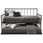 Hawthorne Furniture Twin Metal Daybed with Twin Trundle in Matte Black, , large