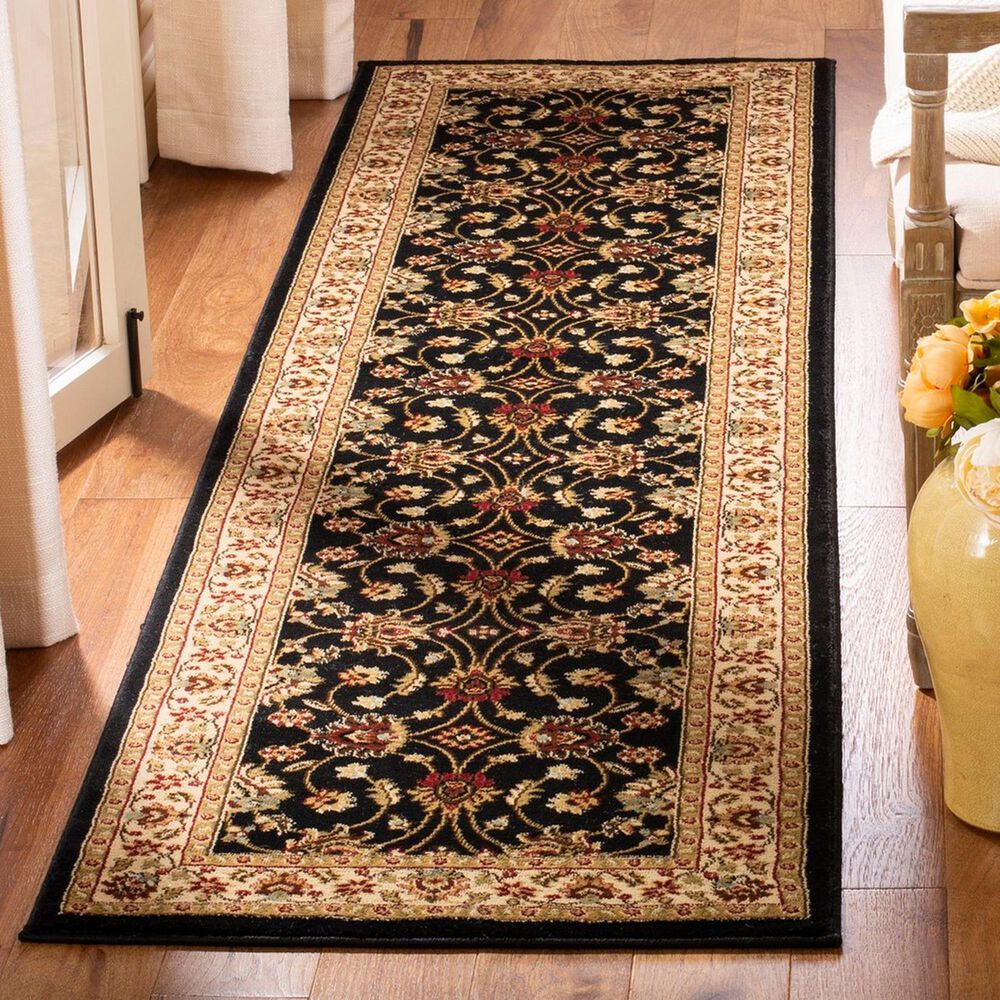 Safavieh Lyndhurst LNH553 2&#39;3&quot; x 12&#39; Black and Ivory Runner, , large