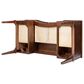 Jennifer Taylor Home Dauphin 5-Drawer Executive Desk in Walnut Brown, , large