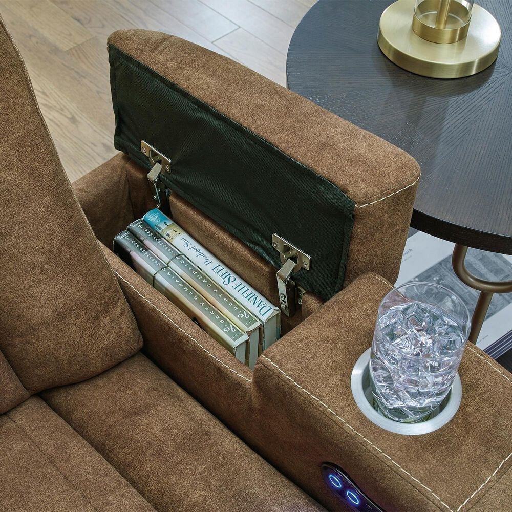 Ashley Wolfridge Power Reclining Sofa in Brindle, , large