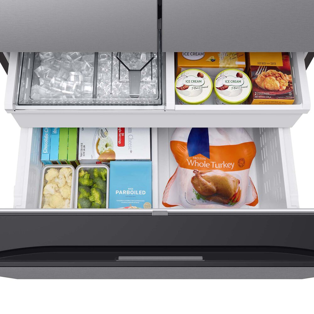 Samsung Bespoke Bespoke 30.1 Cu. Ft. 3-Door French Door Refrigerator - Stainless Steel Panels Included, , large
