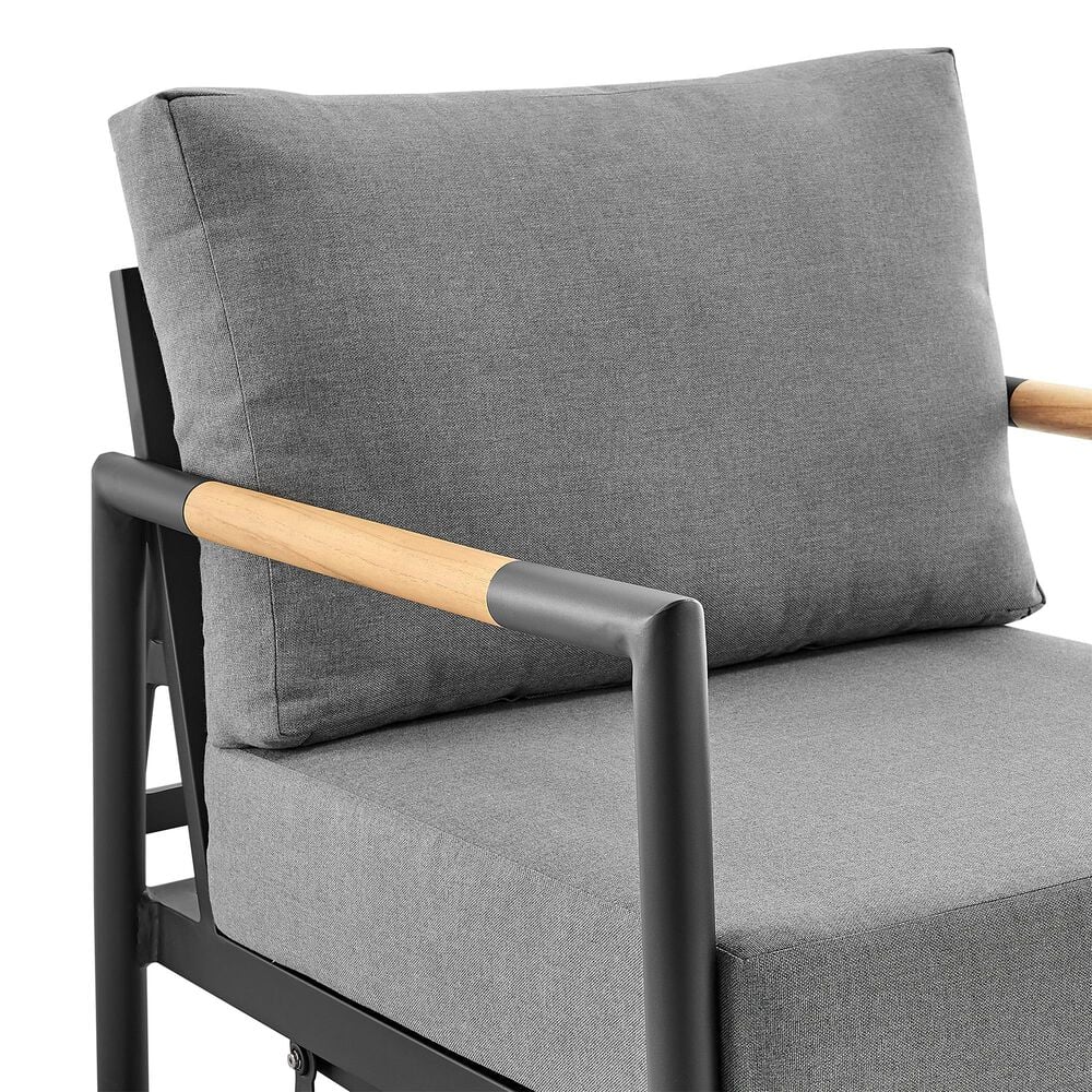 Hearth and Haven Crown Outdoor Patio Swivel Glider Lounge Chair in Gray, , large