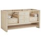 James Martin Vanities Marigot Single 72" Double Vanity in Sun-washed Oak with 3 cm Carrara White Marble Top, , large