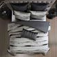 Hallmart Collectibles Eris 6-Piece Queen Comforter Set in Black and Gray, , large