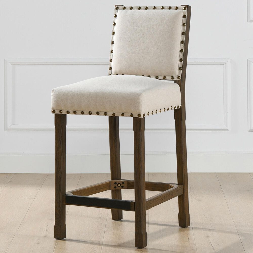 Jennifer Taylor Home Spade 26" Counter Height Stool in Light Beige, , large