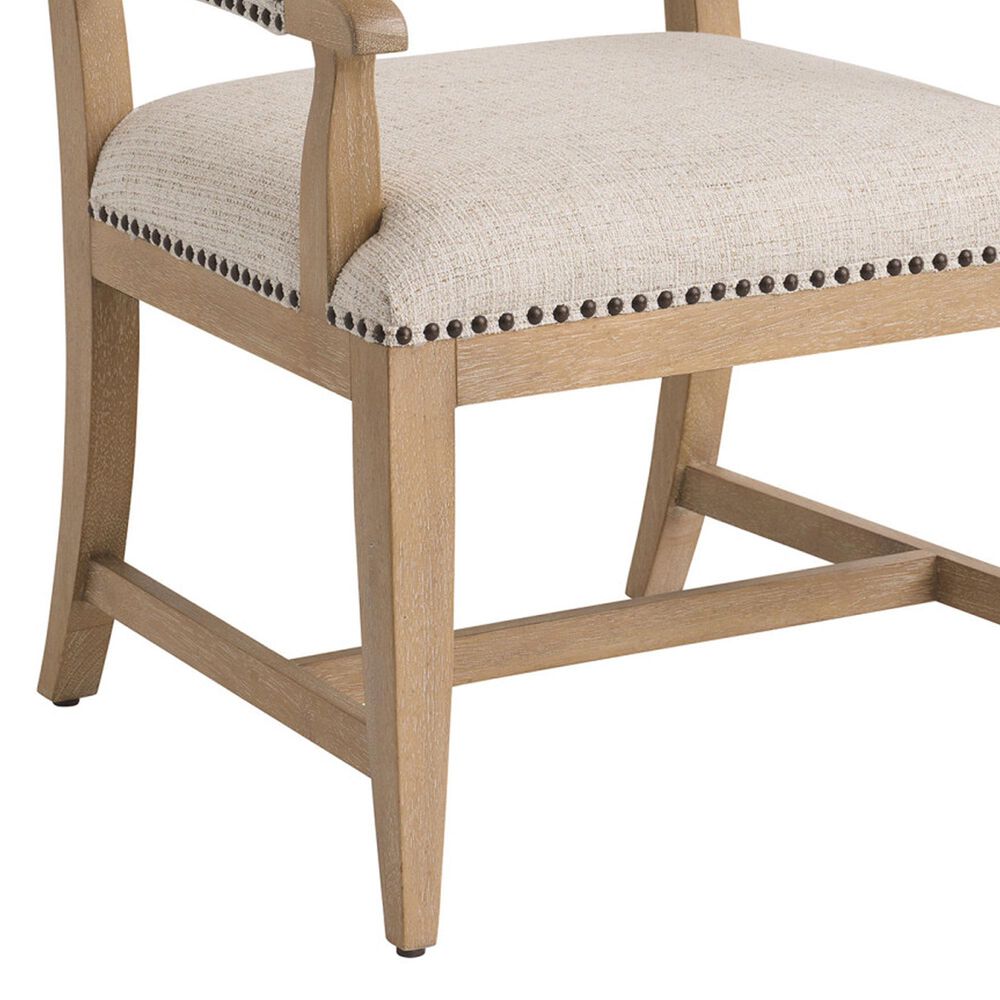 Lexington Home Brands Montecito Colburn Arm Chair with Seabridge Cushion in Light Chestnut and Ivory, , large