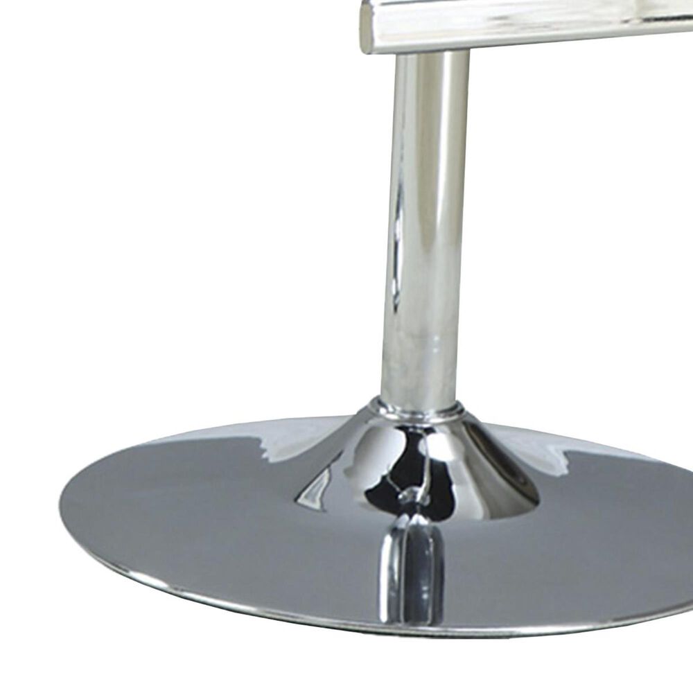 Pacific Landing Adjustable Barstool with Black Seat in Chrome - Set of 2, , large