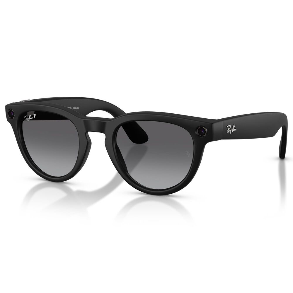 Rayban Glasses Headliner Gen 2 Sunglasses with Polarized Gradient Graphite Lenses in Matte Black, , large