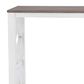 Linon Home Decor Westlee 5-Piece Rectangular Nesting Consoles and Stool Set in White and Light Brown, , large