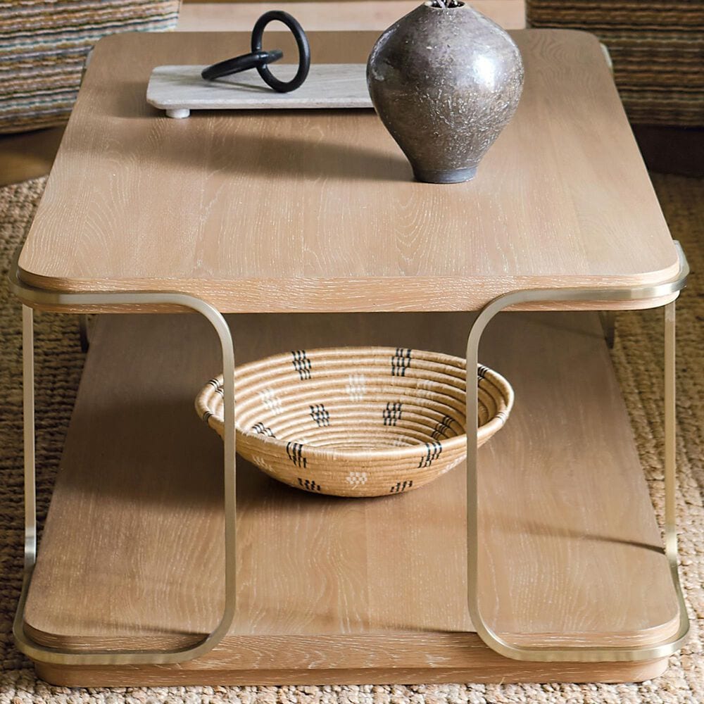 Hooker Furniture Banyon Bay Cocktail Table in Desert Oak and Brushed Brass, , large
